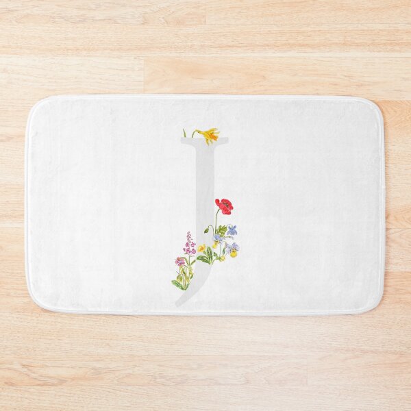 Item preview, botanical monogram alphabet J wildflowers designed and sold by ColorandColor.