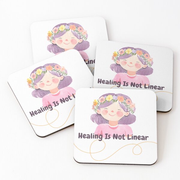 Item preview, Healing Is Not Linear girl - Watercolor Illustration designed and sold by PixelBadBunny.