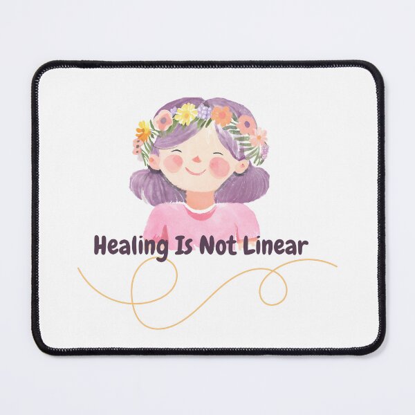Item preview, Healing Is Not Linear girl - Watercolor Illustration designed and sold by PixelBadBunny.