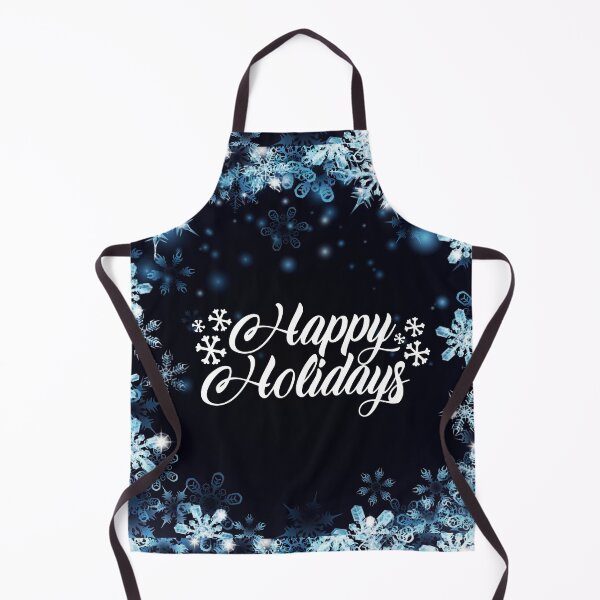 Item preview, Happy Holidays White & Dark Blue Snowflakes! designed and sold by TidyKitchenInc.