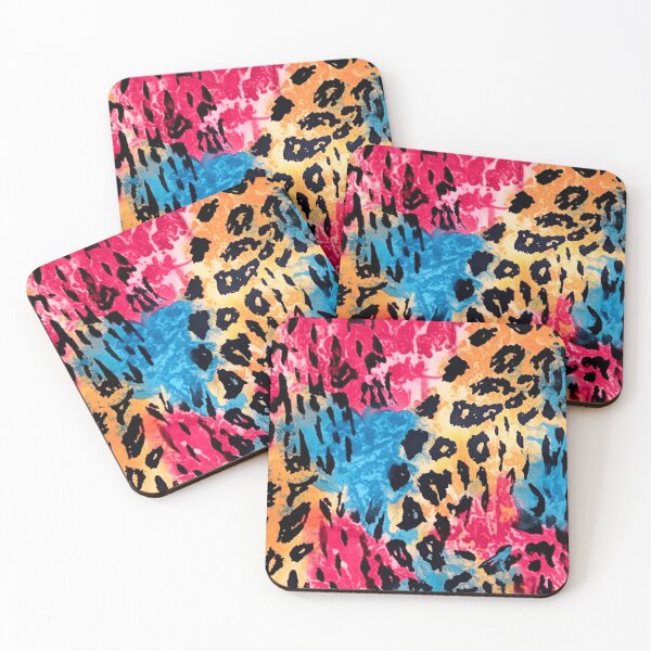 Item preview, Kitty Smashed The Fruit, Trendy, Bright Leopard Pattern by BCH designed and sold by BossyCatHome.
