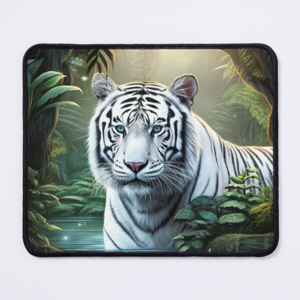 Item preview, White Tiger in a Rain Forest designed and sold by ChristyPatino.