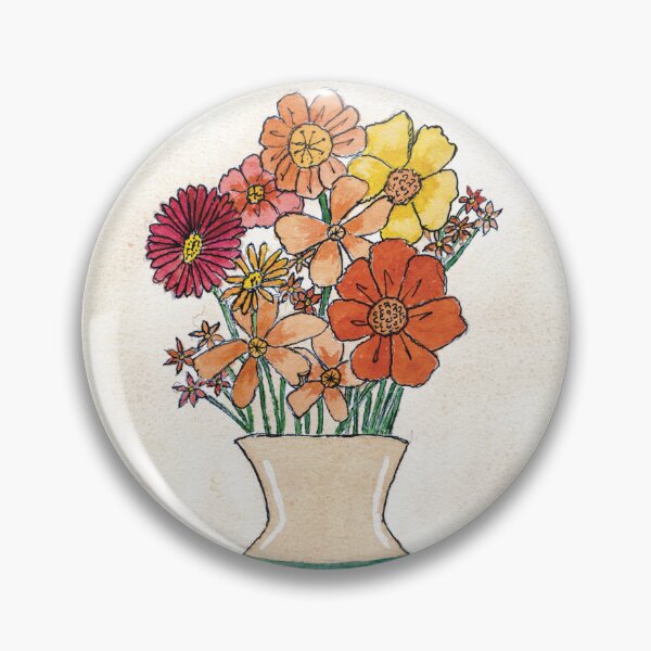 Item preview, 1970’s vase of flowers designed and sold by Liz Loasby.
