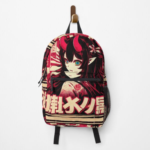 Item preview, Manga Illustration: Demon Girl with Horns and Colorful Eyes designed and sold by IAPICTURE.