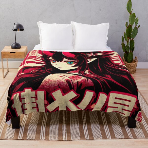 Item preview, Manga Illustration: Demon Girl with Horns and Colorful Eyes designed and sold by IAPICTURE.