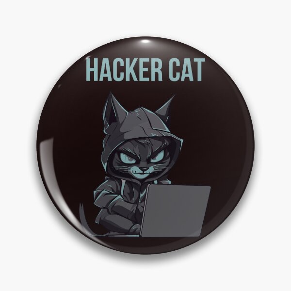 Item preview, Hacker Cat is a mysterious and mischievous digital feline, with a sleek and pixelated appearance designed and sold by Studio-wzory.