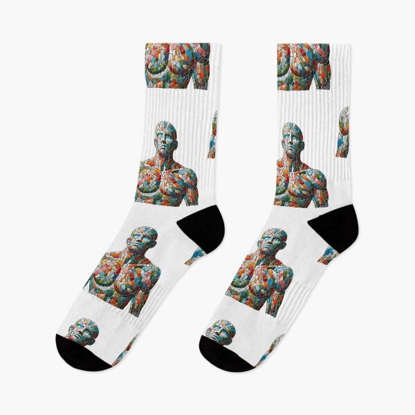 Item preview, Mosaic Man Made from Ceramic Tiles in the Past designed and sold by kylmllr101684.