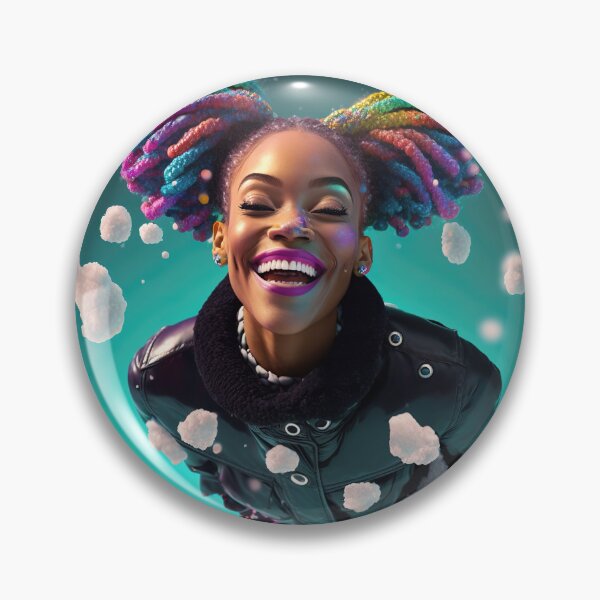 Item preview, Happy black girl in a Winter Wonderland designed and sold by CosmicBlesedEye.