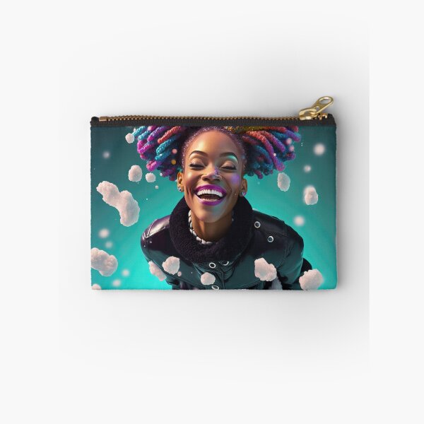 Item preview, Happy black girl in a Winter Wonderland designed and sold by CosmicBlesedEye.