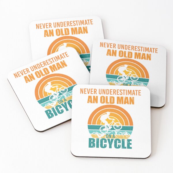 Item preview, never underestimate an old man on a bicycle designed and sold by TshirtTalkYou.
