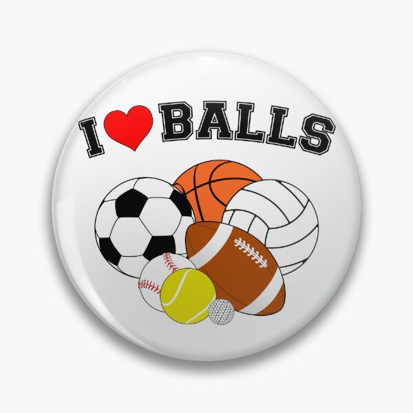 Item preview, I love balls / I heart balls designed and sold by Signs for Dark Times.