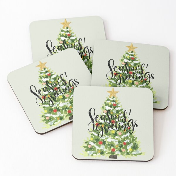 Item preview, Season's Greetings Watercolor Christmas Tree! designed and sold by TidyKitchenInc.