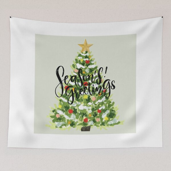 Item preview, Season's Greetings Watercolor Christmas Tree! designed and sold by TidyKitchenInc.