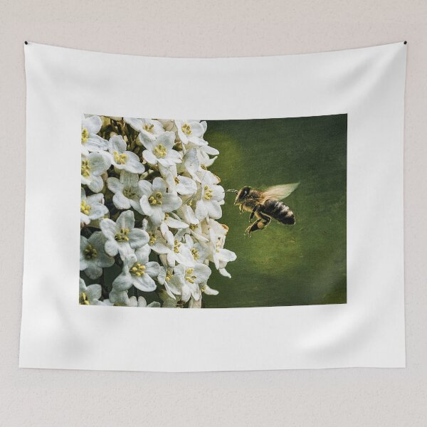Item preview, Bee and White Flowers designed and sold by Visual Arts Sławomir Grzanek.