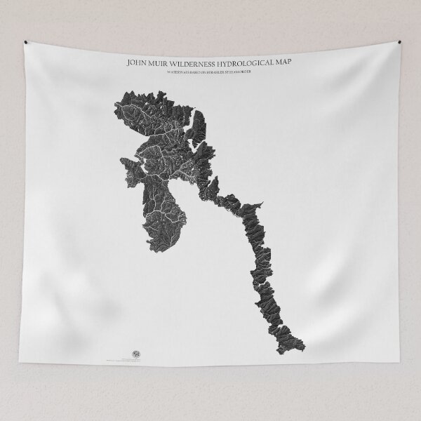 Item preview, John Muir Wilderness Hydrological Map designed and sold by Crypto Tography.
