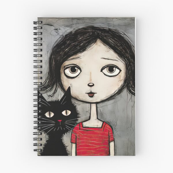Item preview, Whimsical Connection: Girl and Cat designed and sold by ai1art.