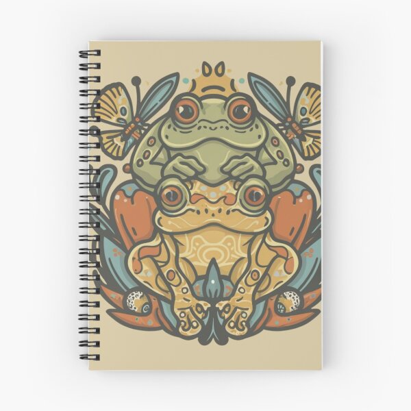 Item preview, Meadowcore Cottagecore Colorful Frogs Butterfly Art Aesthetic designed and sold by MeadowLoom.