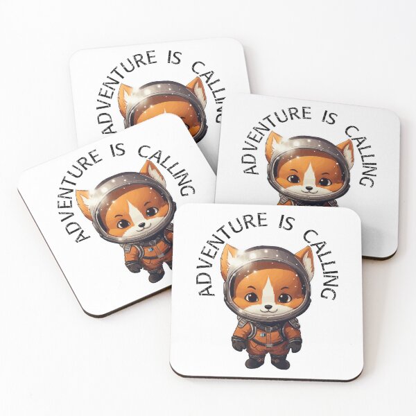 Item preview, Red Fox Astronaut - Adventure Is Calling (Black Lettering) designed and sold by VelvetRoom.