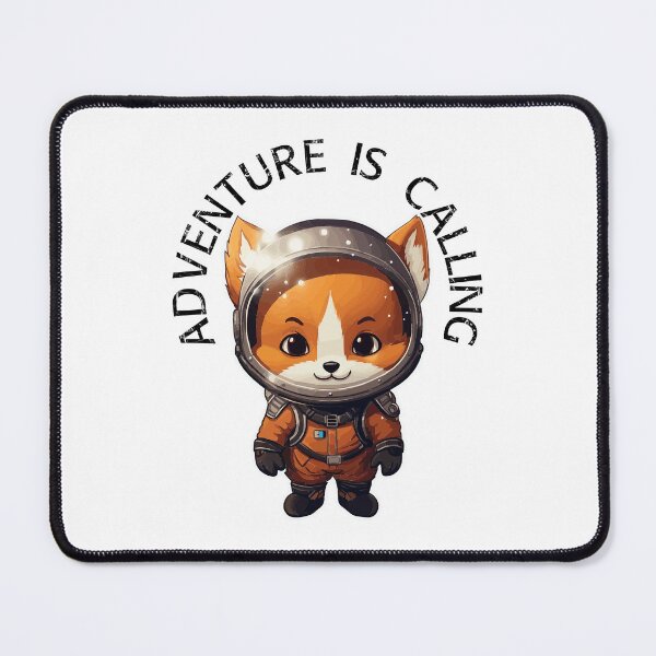 Item preview, Red Fox Astronaut - Adventure Is Calling (Black Lettering) designed and sold by VelvetRoom.