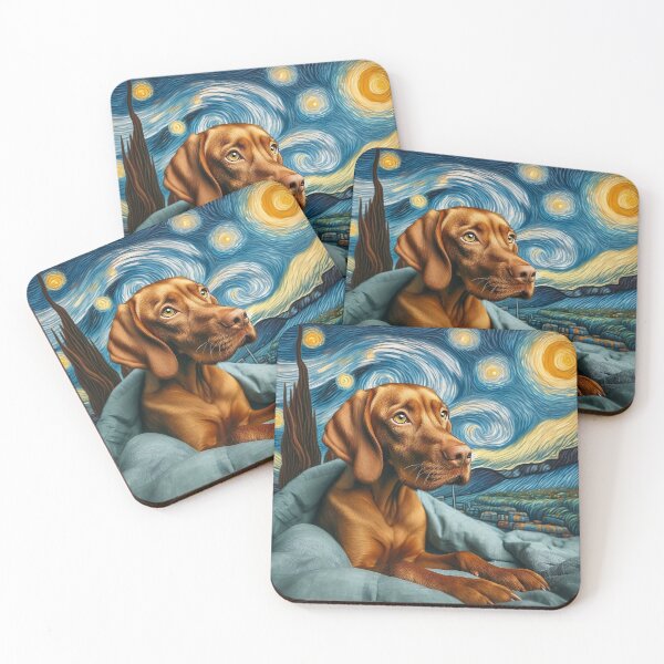 Item preview, Vizsla lover, van gogh style designed and sold by Amvroziak.