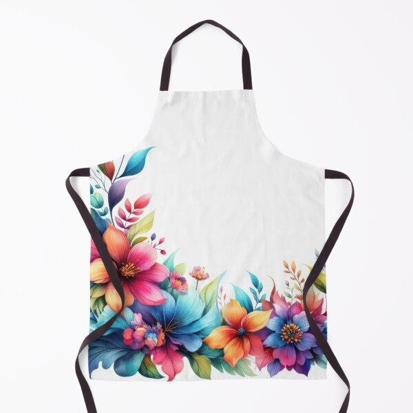 Item preview, watercolor flower edging on white  designed and sold by clearviewstock.