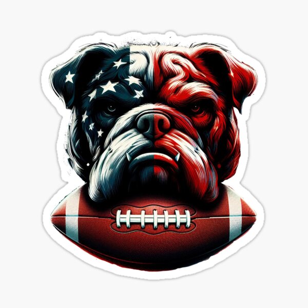 Vista previa del artículo con la obra «Espíritu deportivo: Bulldog y fútbol», diseñado y vendido por ProjectNoah.