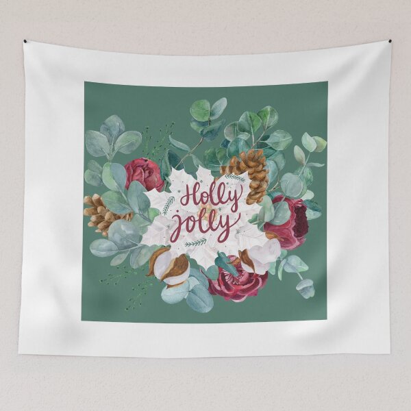 Item preview, Holly Jolly White Poinsettia Floral Bouquet! designed and sold by TidyKitchenInc.