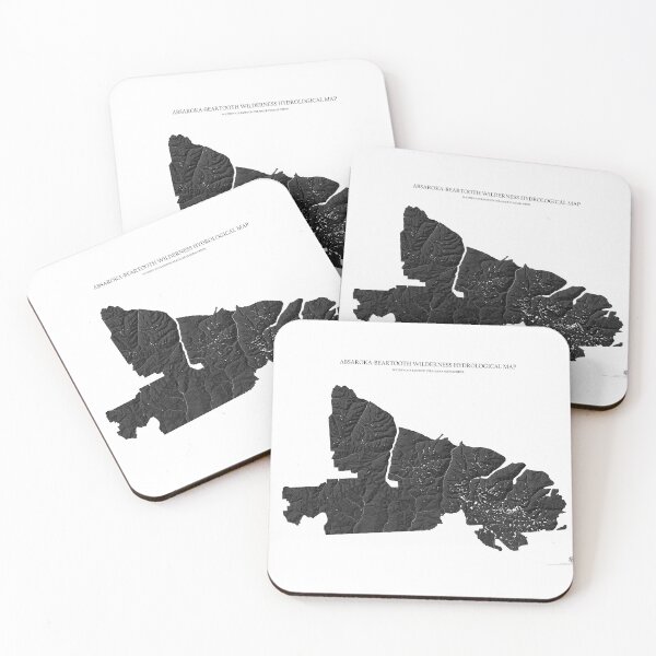 Item preview, Absaroka-Beartooth Wilderness Hydrological Map designed and sold by Crypto Tography.