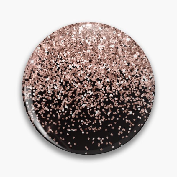 Item preview, Rose Gold On Black Sparkle Glitter Look Fading Border  designed and sold by ColorFlowArt.