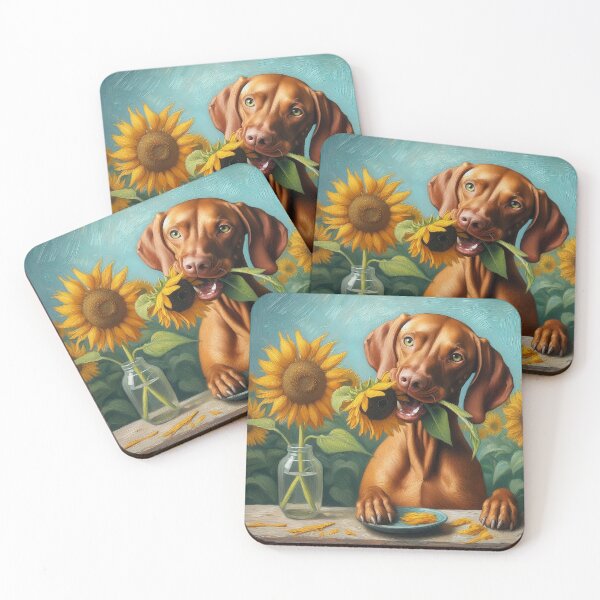 Item preview, Vizsla dog lover, van gogh style designed and sold by Amvroziak.