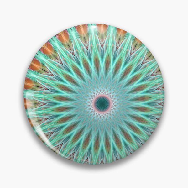 Item preview, Tangerine and pastel green mandala designed and sold by JBlaminsky.