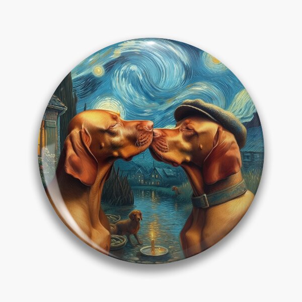 Item preview, Vizsla dog lover, van gogh style designed and sold by Amvroziak.