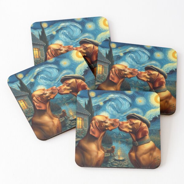 Item preview, Vizsla dog lover, van gogh style designed and sold by Amvroziak.
