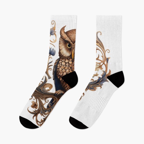 Item preview, owl and flowers designed and sold by KandaShopTH.