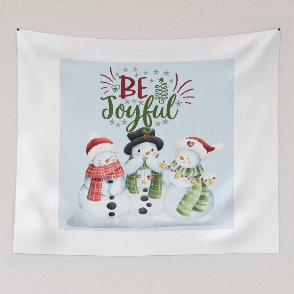 Item preview, Be Joyful Three Friendly Snowmen! designed and sold by TidyKitchenInc.