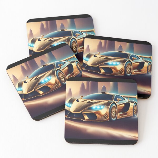 Item preview, Epic Gold Sports Race Car Design  designed and sold by Giggle Crafts Co.