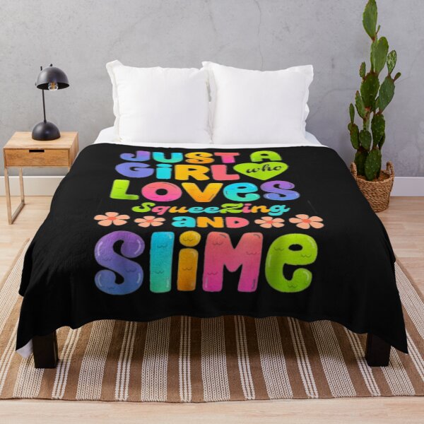 Item preview, Just A Girl Who Loves Squeezing And Slime Funny Kids Women T-Shirt designed and sold by Rockty.