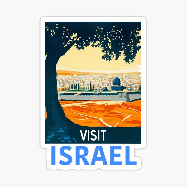 Item preview, Visit Israel Poster based on the 1930s Original designed and sold by Nostalgia Tees, Stickers, Art & More.