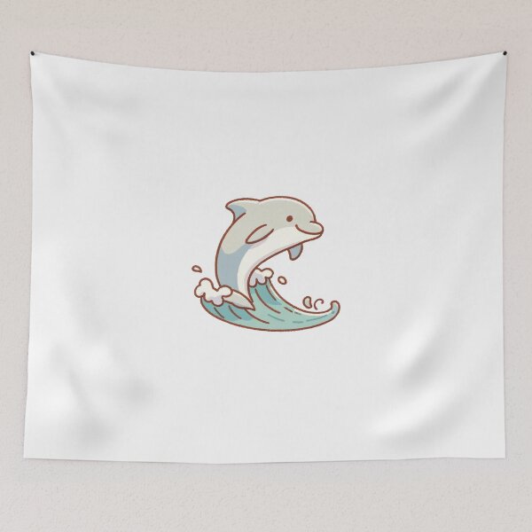Item preview, Joyful Dolphin Riding Ocean Wave  designed and sold by UmbrellaStudio1.