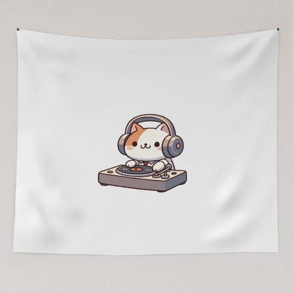 Item preview, DJ Cat Spinning Records  designed and sold by UmbrellaStudio1.