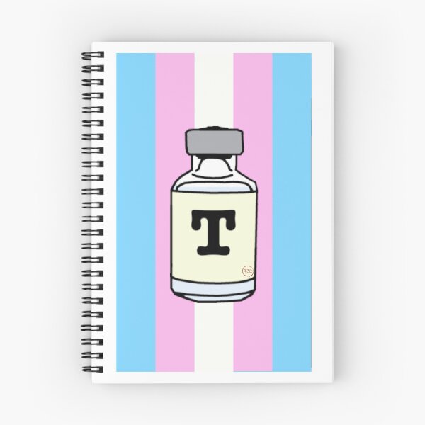 Item preview, HRT vial T on Trans Pride Flag designed and sold by SaharBareket.