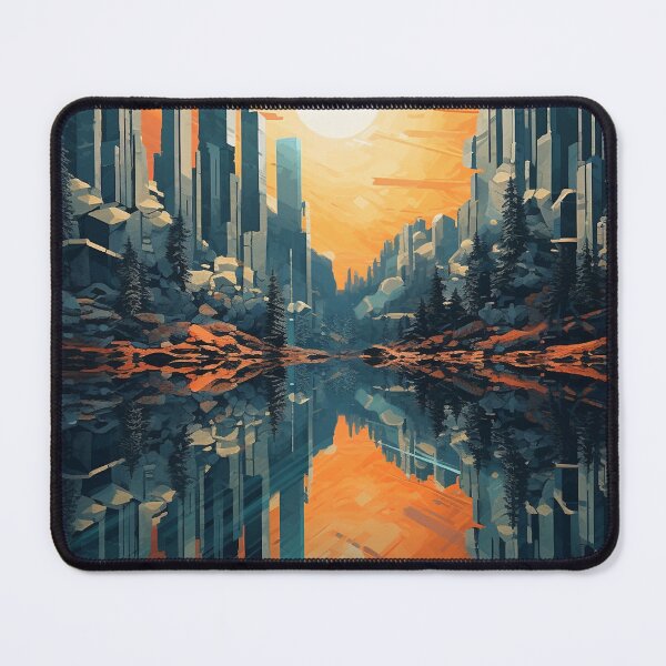 Item preview, Geometric Nature Fusion | Hyper-Detailed Pixelated Landscape designed and sold by FairX.