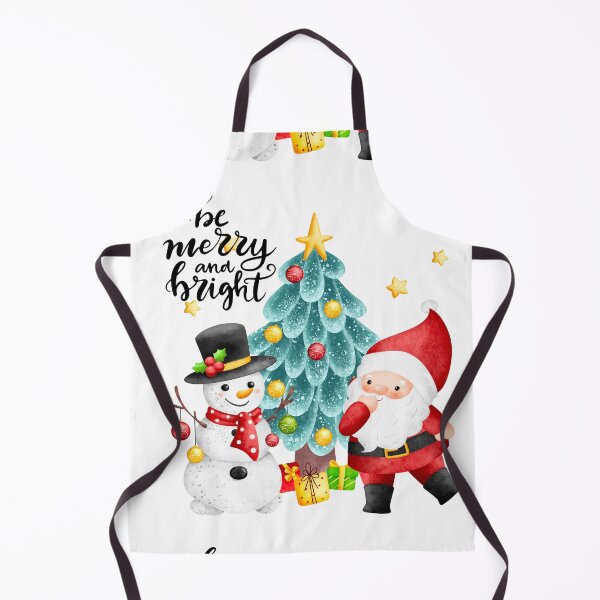 Item preview, Be Merry and Bright Santa & Snowman with Christmas Tree! designed and sold by TidyKitchenInc.