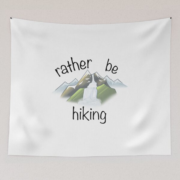 Item preview, “rather be hiking” mountain sticker designed and sold by CreationsByBear.