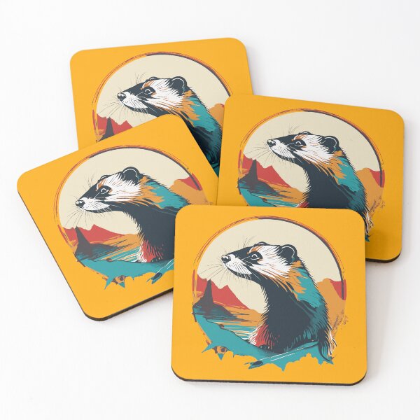 Item preview, Ferret Illustration designed and sold by Corner-Distro.