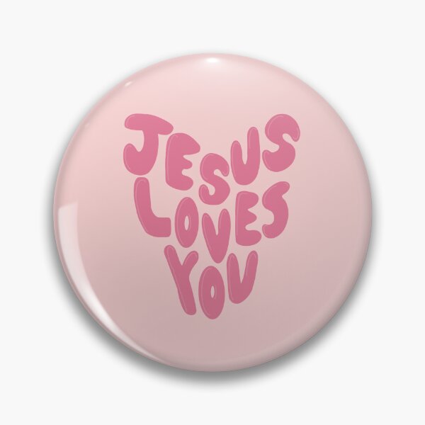 Item preview, Jesus Loves You Light Pink Heart designed and sold by coastal collective.
