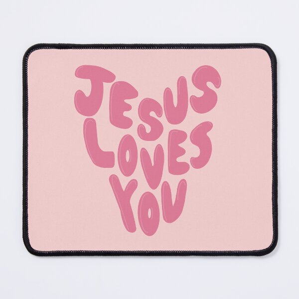Item preview, Jesus Loves You Light Pink Heart designed and sold by coastal collective.