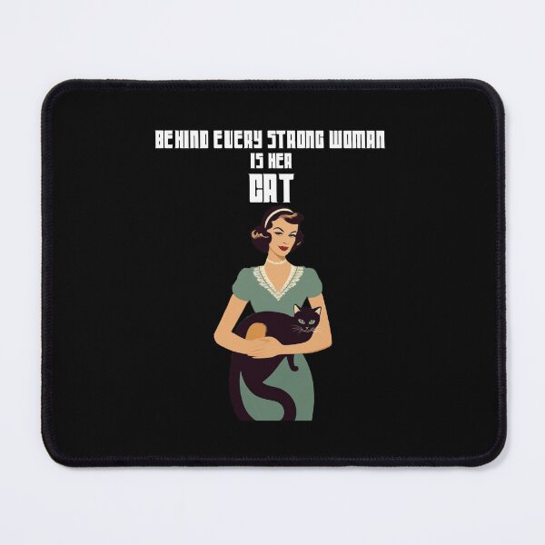 Item preview, Behind Every Strong Woman is Her Cat Sticker designed and sold by 5lav.