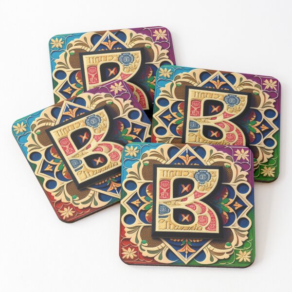 Item preview, Colorful Patchwork letter B designed and sold by Roxburylane.