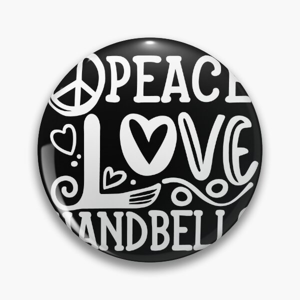 Item preview, Peace Love Handbells Hearts Peace Design designed and sold by SubtleSplit.